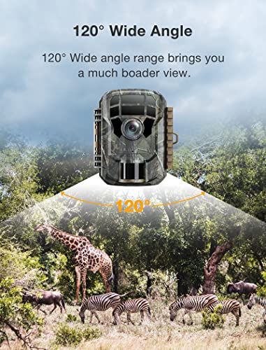 VOOPEAK 2 Pack Trail Camera - Game Camera 36MP 2K Motion Activated Trail Cam Scouting Hunting Cam Wildlife with 2.0 LCD Screen 120° Wide Angle Lens Night Vision Waterproof IP66