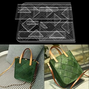 BAENRCY AAB-708 Acrylic Tote Bag Template Bag Leather Pattern Shoulder Bag Acrylic Leather Pattern Leather Templates