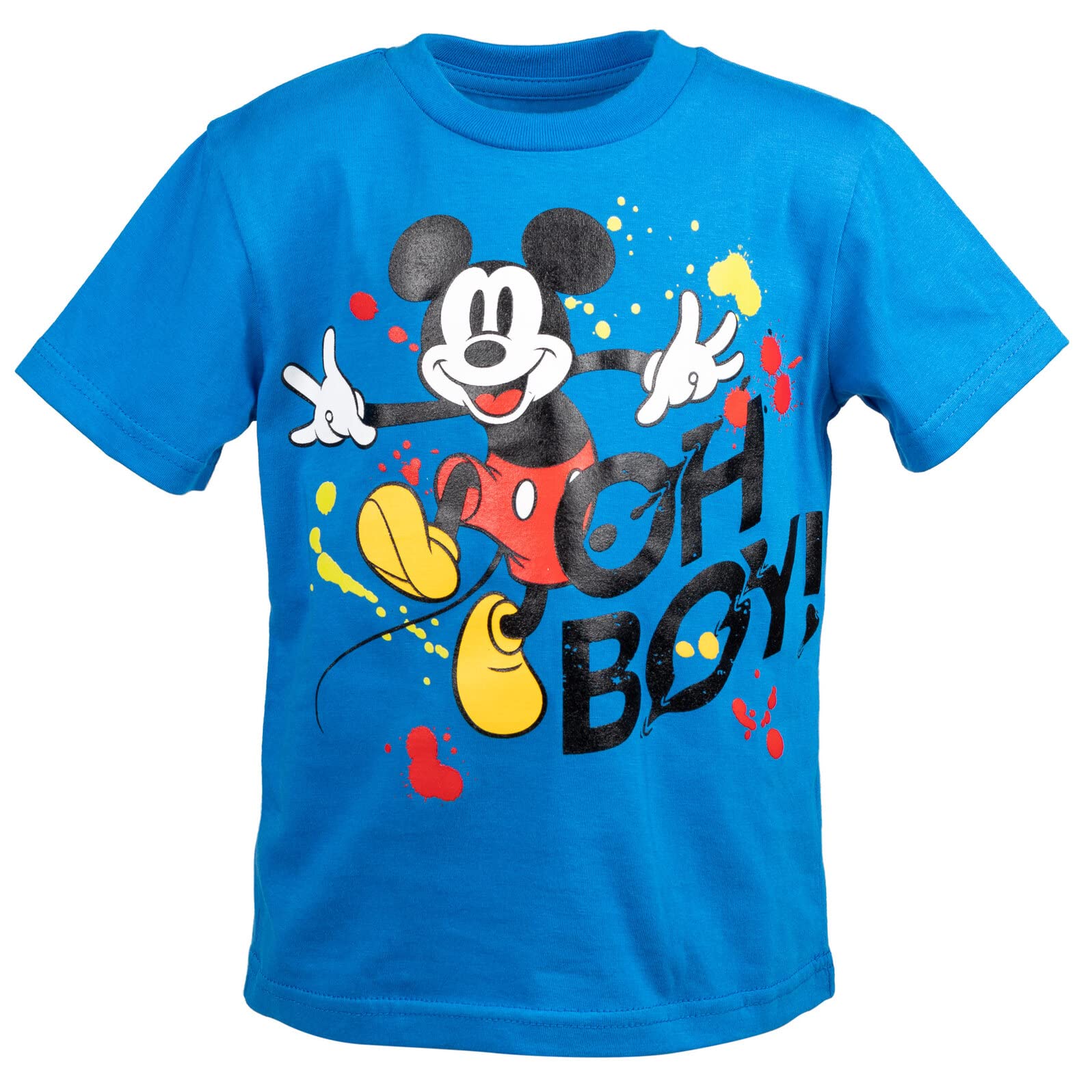 Disney Mickey Mouse Little Boys 3 Piece Set: T-Shirt Tank Top French Terry Shorts 7-8