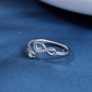 Infinity Ring Sterling Silver Infinity Forever Love Knot Ring for her 925 Sterling Silver Rings for Women