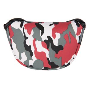 Golf Builder Red Camouflage Golf Club Mid Mallet Putter Head Cover Small Mallet Cover for Center Shaft Putters with Magnetic Closure