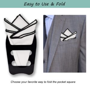 Pocket Squares Holder, Accessories for Men Square Scarf, Suits, Tuxedos,Vests and Dinner Jackets (3 pack)