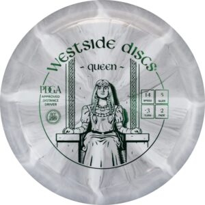 westside discs origio burst queen disc golf driver, men and women, maximum distance frisbee golf disc, great for beginners and easy to throw, 176g, stamp color and burst pattern will vary, gray