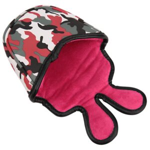 Golf Builder Red Camouflage Golf Club Mallet Putter Head Cover with Magnetic Closure for Center Shaft Putters