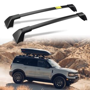 auxpacbo cross bars fits for ford bronco sport base & bigbend 2021 2022 2023 2024 & outer-banks 2021 on-road adjustable roof rack crossbar luggage rack cargo carrier (2pcs)