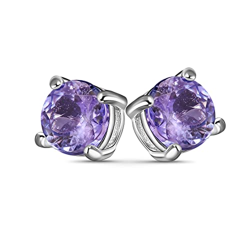 Stauer - Women's Tanzanite Anniversary Studs, (2)5mm Round Tanzanite, 1/2ctw each