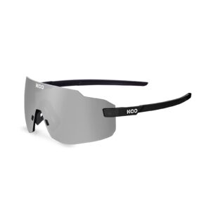 KOO Supernova Sunglasses I 100% UV Protection, Multi-Sport, Running & Cycling Performance Sunglasses - Black Matt Silver