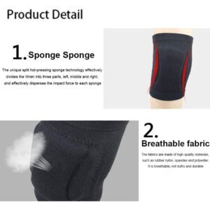 Sport Knee Brace Compression Sleeve with Silicone Gel Pads for Sports Side Stabilizers Professional(size:S-M)