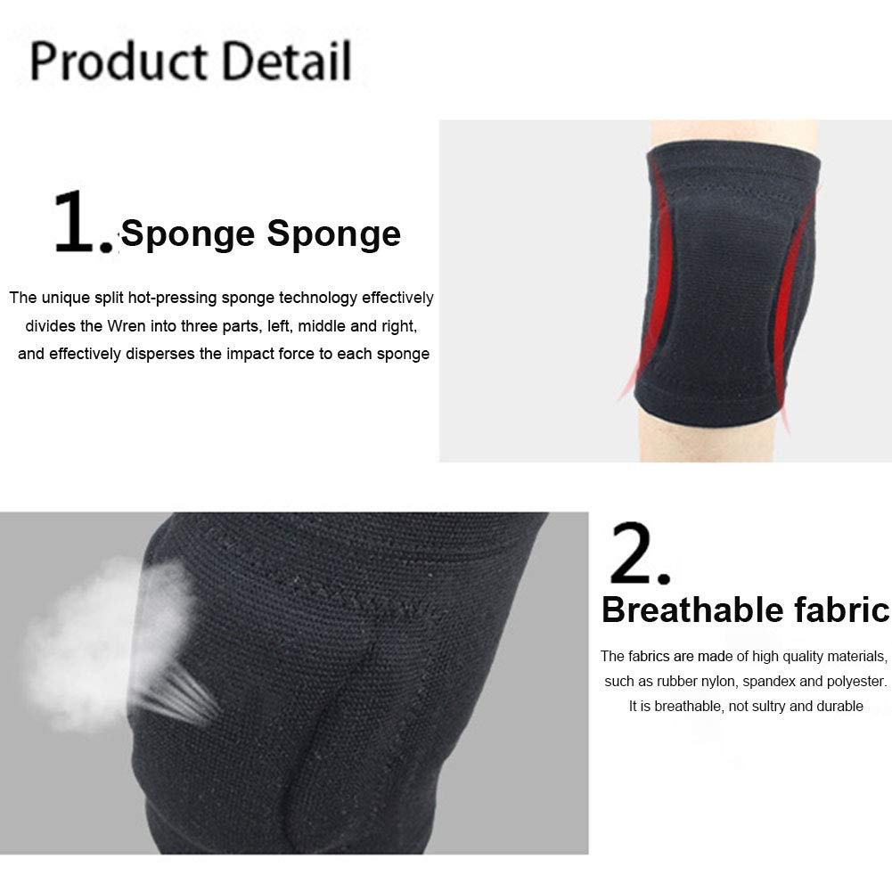 Sport Knee Brace Compression Sleeve with Silicone Gel Pads for Sports Side Stabilizers Professional(size:S-M)