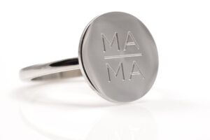 to: little arrows mama ring for birthday, mother's day, anniversary (silver - size 7)