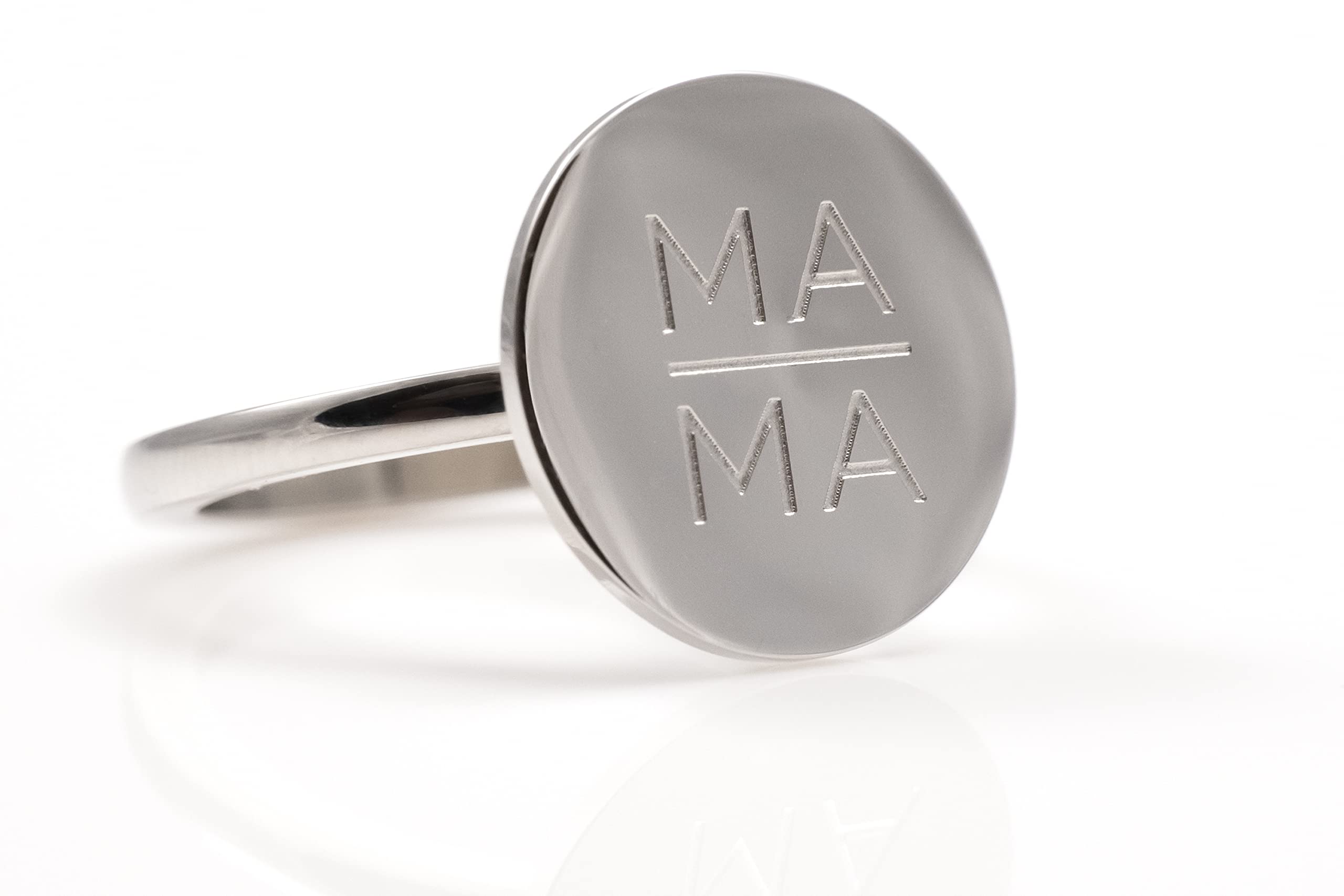 to: little arrows Mama Ring for Birthday, Mother's Day, Anniversary (Silver - Size 7)