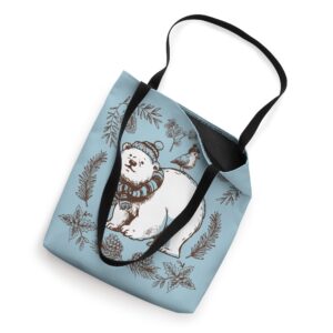 Christmas Winter Design Cute Polar Bear Kids and Toddlers Tote Bag