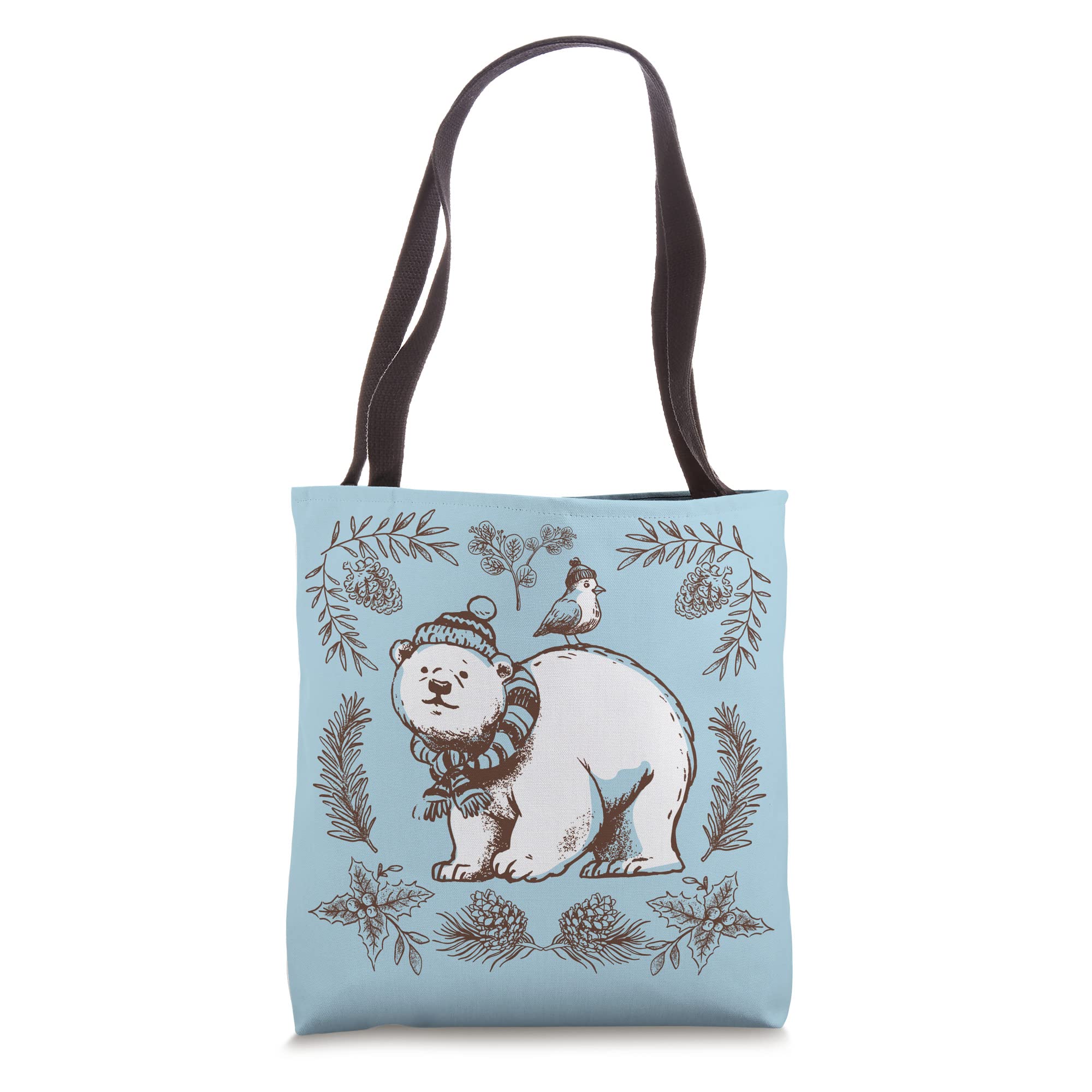 Christmas Winter Design Cute Polar Bear Kids and Toddlers Tote Bag