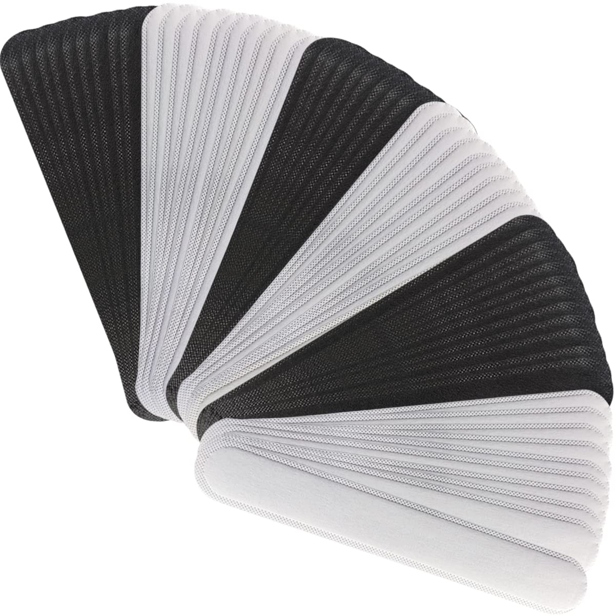 BMIROAMDFE Hat Sweat Liner for Cap Absorbent Sweat Shields Pad for Hats Strips 80 Pieces Black and White for Women Men