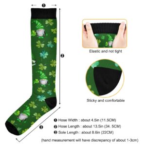 JUNZAN St Patrick Day Gnomes Compression Socks for Women & Men Circulation Long Socks for Running Cycling Athletic Nurse