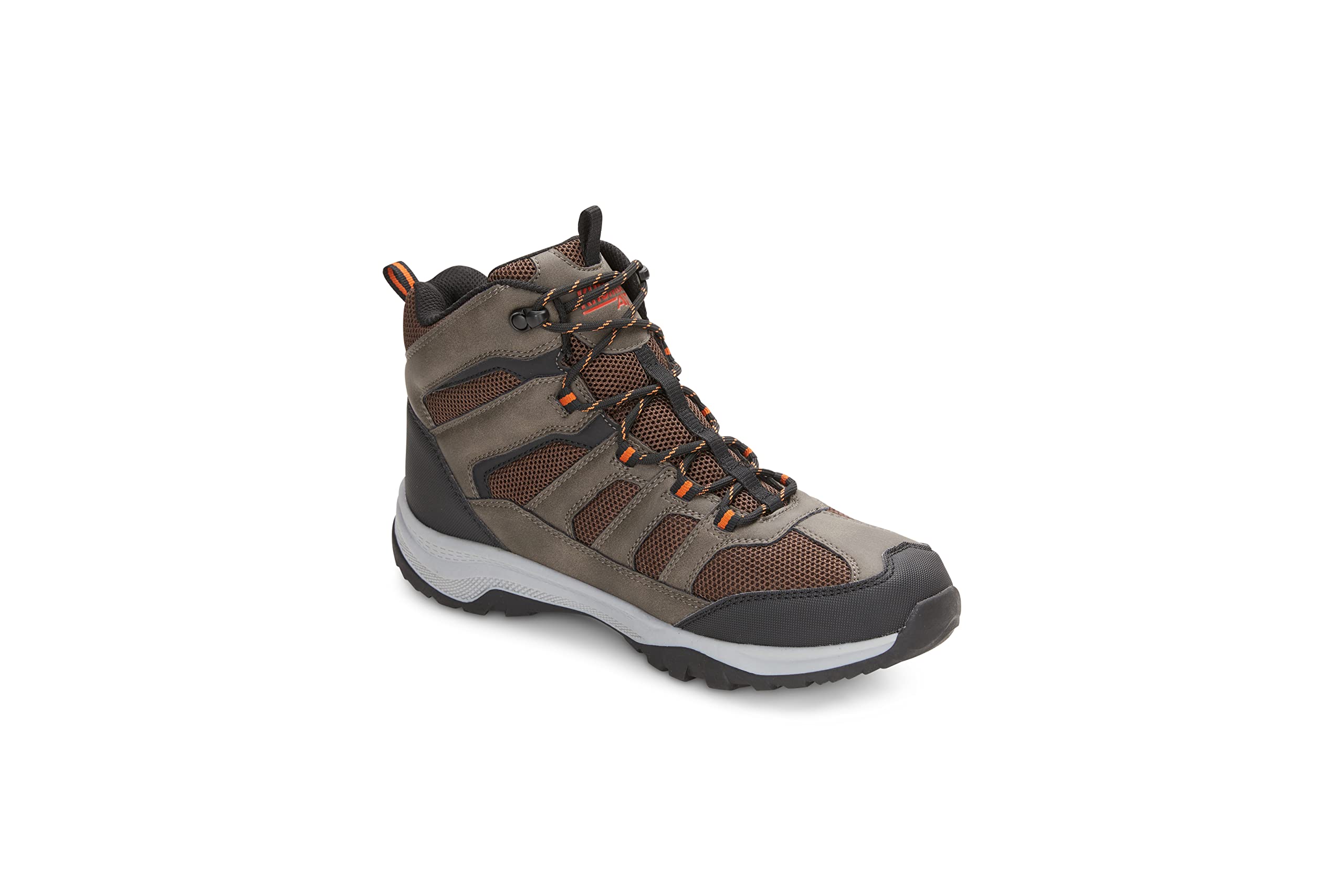 Khombu Windrip Mens Mid Waterproof Hiking Boots Multi-Terrain Lugs Hardy & Robust Design, Brown/Orange, 10