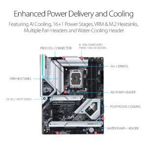 ASUS Prime Z690-A LGA 1700(Intel 12th) ATX Motherboard (16+1 DrMOS,PCIe 5.0,DDR5,4X M.2, Intel 2.5 Gb LAN,USB 3.2 Gen 2 Front Panel Type-C,Thunderbolt™ 4,Aura Sync RGB Lighting)