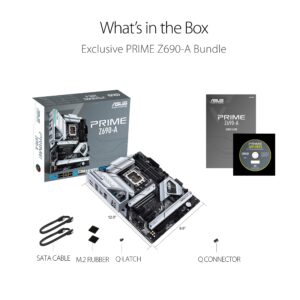 ASUS Prime Z690-A LGA 1700(Intel 12th) ATX Motherboard (16+1 DrMOS,PCIe 5.0,DDR5,4X M.2, Intel 2.5 Gb LAN,USB 3.2 Gen 2 Front Panel Type-C,Thunderbolt™ 4,Aura Sync RGB Lighting)