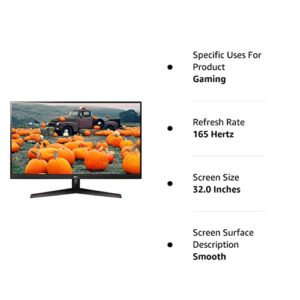 32'' UltraGear QHD 165Hz HDR10 Monitor with NVIDIA G-SYNC Compatibility and AMD FreeSync Premium