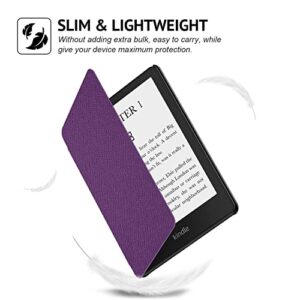 Ayotu Case for 6.8" Kindle Paperwhite 11th Generation 2021 and Kindle Paperwhite Signature Edition, PU Leather Cover with Auto Sleep/Wake, Only Fit Kindle Paperwhite 2021, Purple