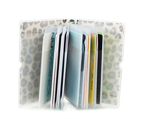 Womens Wallet Credit Card Loyality Card Coupons Holder Mini Photo Album Organizer (Chunky Gold Glitter & Leopard),one size