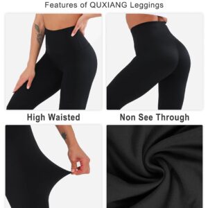 3 Pack High Waisted Leggings for Women No See Through Yoga Pants Tummy Control Leggings for Workout Running Buttery Soft (Black/Grey/Pink, 2XL)