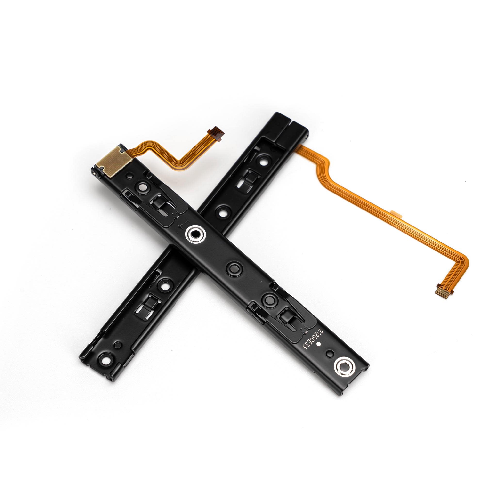 Avericht Replacement Left Slider Rail with Ribbon cable for Nintendo Switch Console, Metal Slider Bracket Replacement Part. (Left+Right)