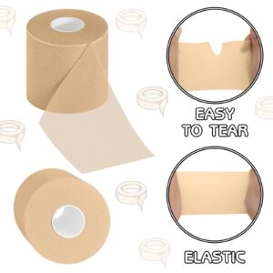 24 Pieces Foam Underwrap Tape Sports Pre-wrap Athletic Tape Foam Pre Wrap Athletic Tape for for Ankles Wrists Hands and Knees (Beige)