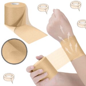 24 Pieces Foam Underwrap Tape Sports Pre-wrap Athletic Tape Foam Pre Wrap Athletic Tape for for Ankles Wrists Hands and Knees (Beige)