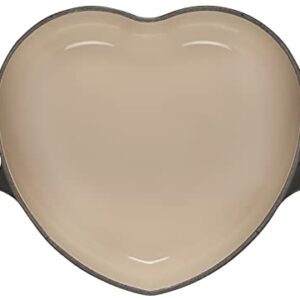 Le Creuset Signature Enameled Cast Iron Figural Heart Cocotte, 2 Quart, Licorice with Stainless Steel Knob