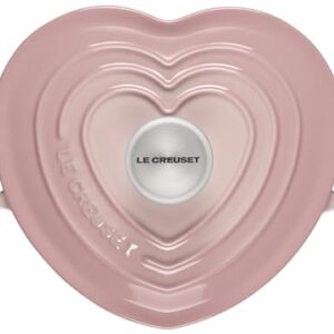 Le Creuset Signature Enameled Cast Iron Figural Heart Cocotte, 2 Quart, Shell Pink with Stainless Steel Knob