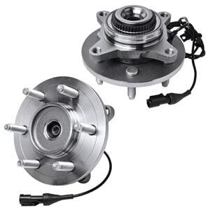 Detroit Axle - 4WD Front Wheel Bearing Hubs for 04-08 Ford F-150, 03-06 Expedition Lincoln Navigator Mark LT, 2004 2005 2006 Replacement Wheel Bearing and Hubs Assembly Set