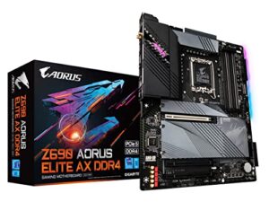 gigabyte z690 aorus elite ax ddr4 (lga 1700/ intel z690/ atx/ ddr4/ quad m.2/ pcie 5.0/ usb 3.2 gen2x2 type-c/wifi 6/2.5gbe lan/gaming motherboard)