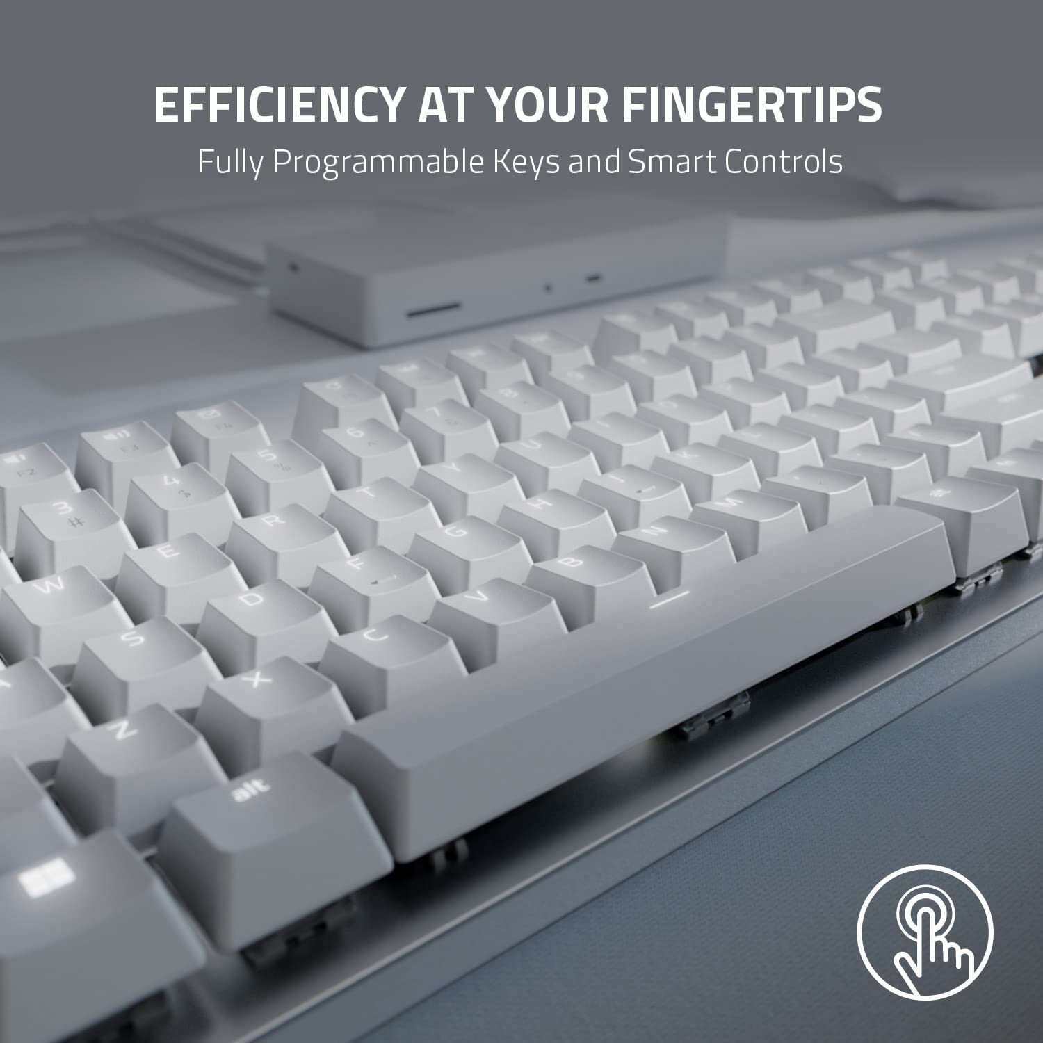 Razer Pro Type Ultra Wireless Mechanical Keyboard: Silent, Linear Switches - Ergonomic Design - HyperSpeed Technology - Connect up to 4 Devices - Fully Programmable Keys & Smart Controls