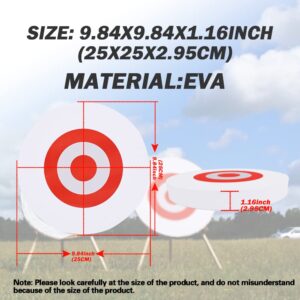 ELONG EVA Foam Archery Target, 25cm Round Archery Targets for Backyard,Shooting Practice Board Indoor and Outdoor Sports Hunting Accessories One Piece