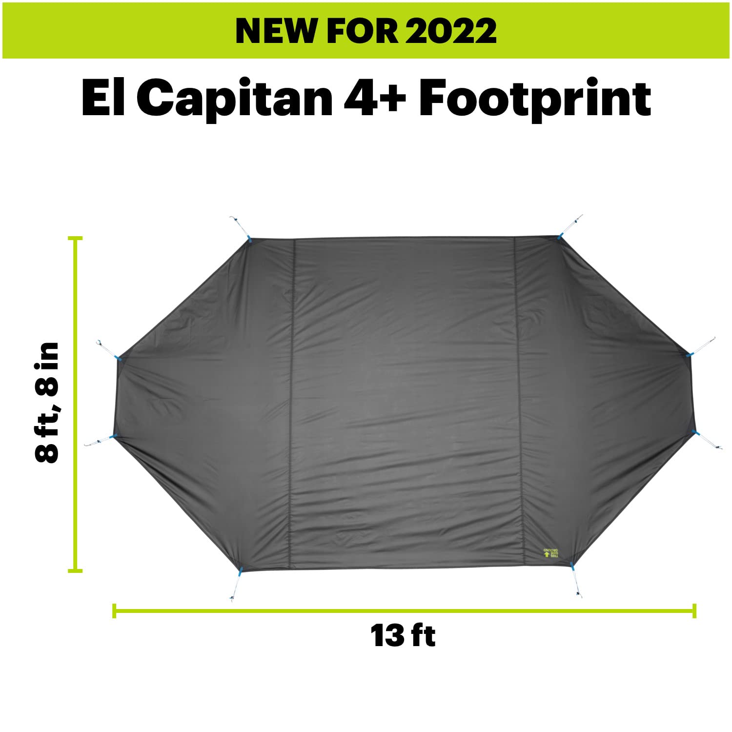 Eureka! El Capitan 4+ Outfitter Fitted Footprint (Compatible with, but Not Included—El Capitan 4+ Outfitter 4-Person Camping Tent—Sold Separately)