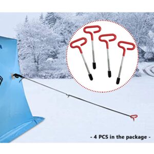 Ice Anchor Ground Nail, Universal Winter Fishing Tent Insert Screw Accessories for Fixing Ice Shelter or Fishing Rod, Breaking Hole, 4PCS