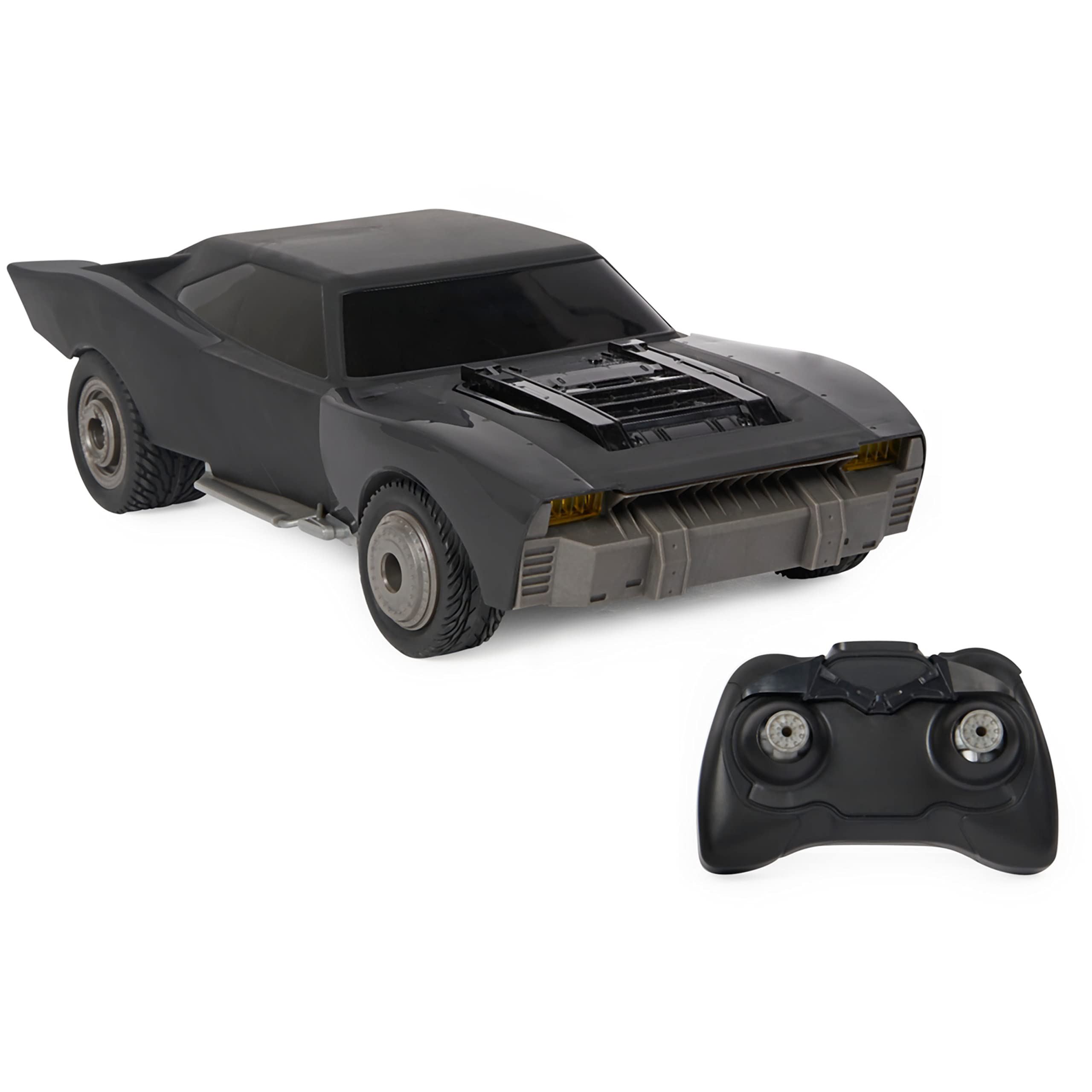 DC Comics, The Batman Turbo Boost Batmobile, Remote Control Car with Official Batman Movie Styling Kids Toys for Boys and Girls Ages 4 and Up