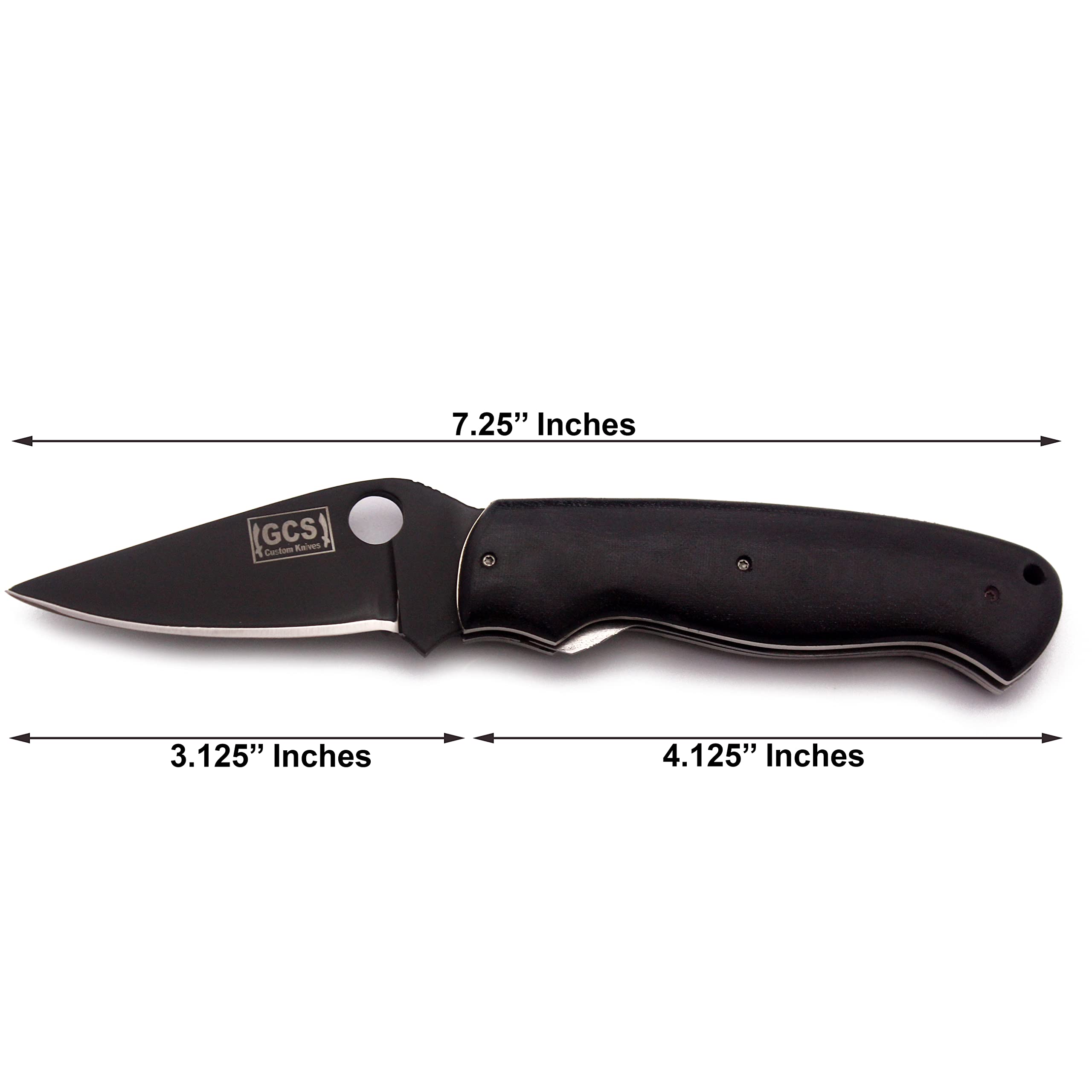 GCS Handmade Micarta Handle D2 Tool Steel Tactical Hunting Knife with leather sheath Full tang blade designed for Hunting & EDC GCS 313