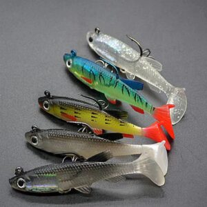 fishing bait set, mycison saltwater & freshwater fishing tackle colorful minnow crankbait for bass trout salmon, deep diving swimbait with ultra-sharp hooks pack of 5