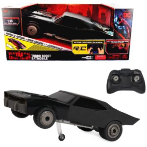 dc comics, the batman turbo boost batmobile, remote control car with official batman movie styling kids toys for boys and girls ages 4 and up