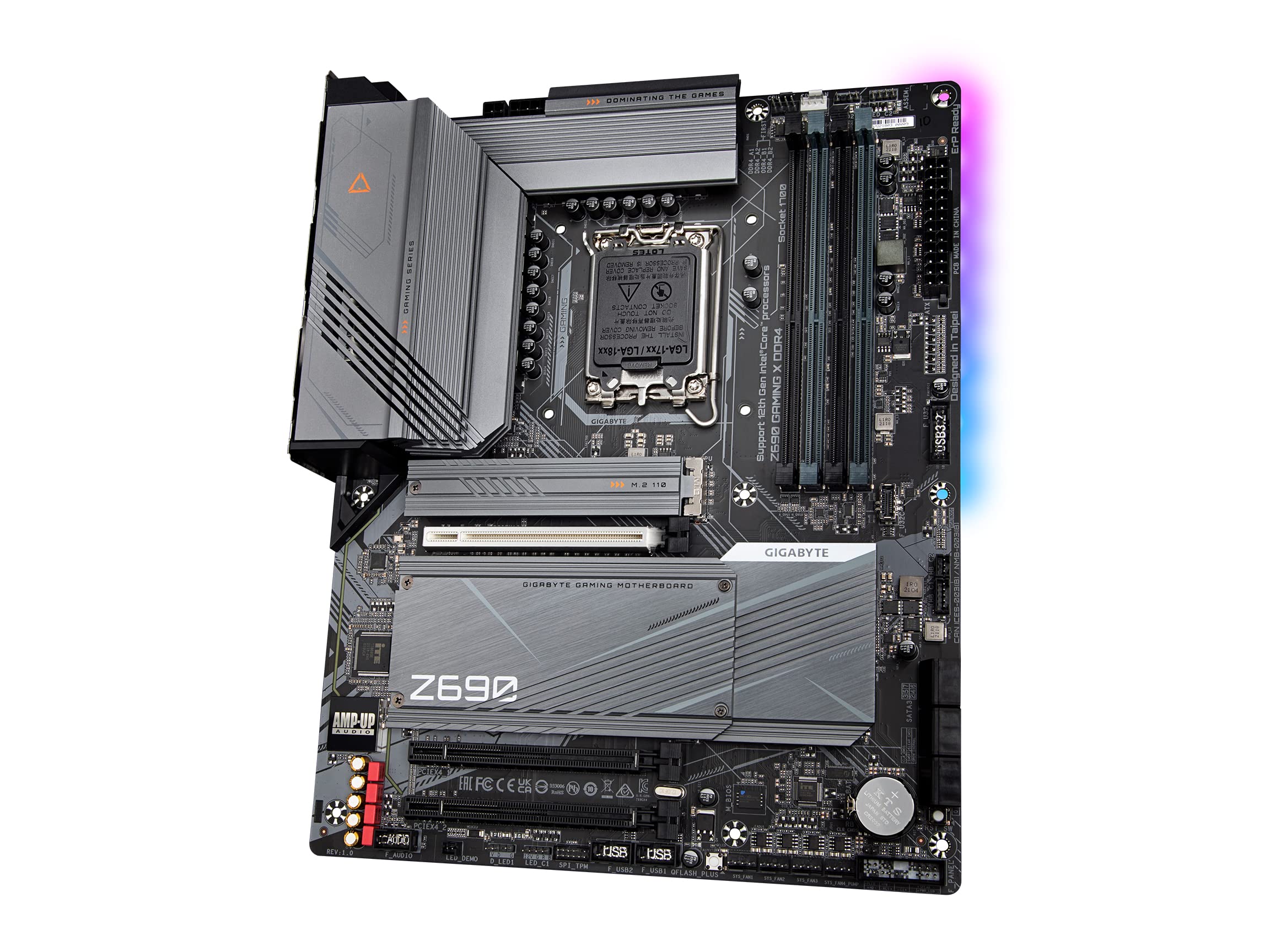 GIGABYTE Z690 Gaming X DDR4 (LGA 1700/ Intel Z690/ ATX/ DDR4/ Quad M.2/ PCIe 5.0/ USB 3.2 Gen2X2 Type-C/ 2.5GbE LAN/Gaming Motherboard)