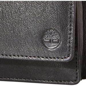 Timberland womens Rfid Leather Crossbody Bag Wallet Purse, Black (Cav), One Size