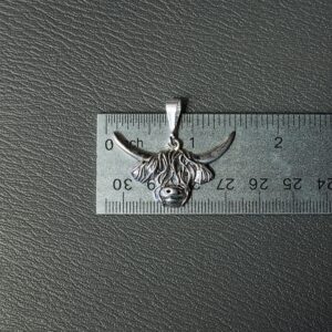 The Magic Zoo Sterling Silver Highland Cow Pendant