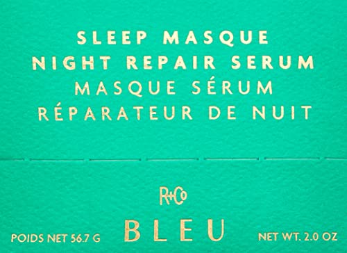 R+Co BLEU Sleep Masque Night Repair Serum | Overnight Hair Repair + Nourishes + Revatilizes | Vegan, Sustainable + Cruelty-Free | 2 Oz