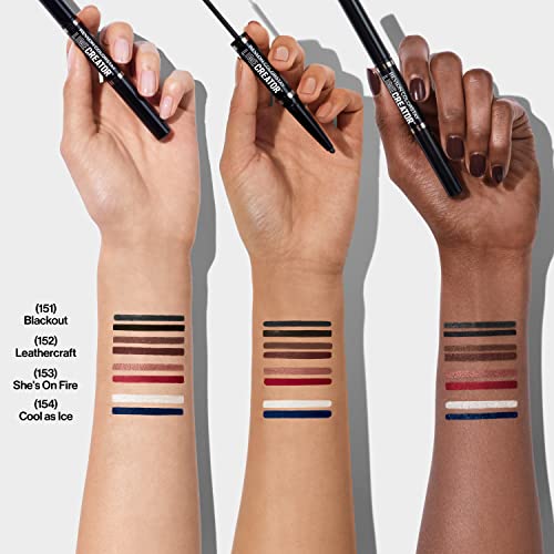 REVLON Liquid Eyeliner & Smoky Kohl Pencil, ColorStay Line Creator Eye Makeup, Waterproof & Transferproof, 153 She's On Fire, 0.004 oz