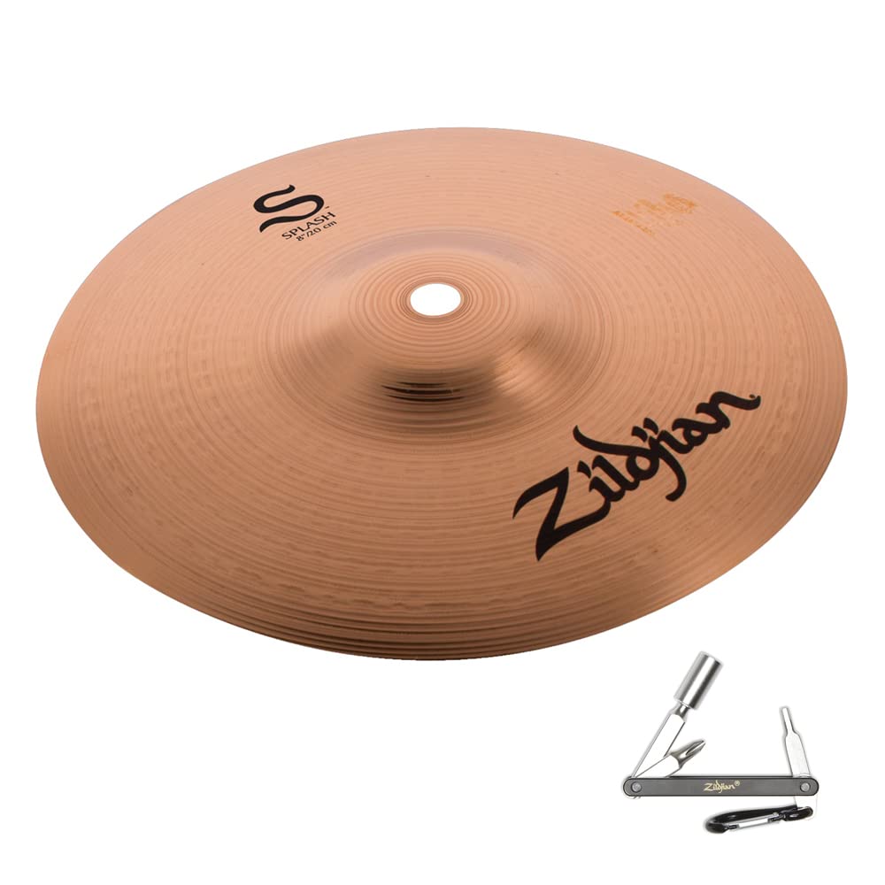 Avedis Zildjian Company ZILDJIAN S8S 8-INCH S FAMILY SPLASH CYMBAL W/ BRIGHT SOUND - BRILLIANT FINISH With ZKEY