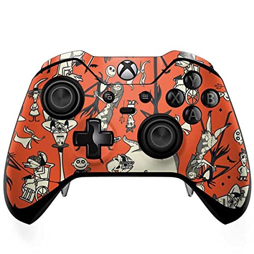 Skinit Decal Gaming Skin Compatible with Xbox One Elite Controller - Officially Licensed Disney The Nightmare Before Christmas Character Pattern Print Design