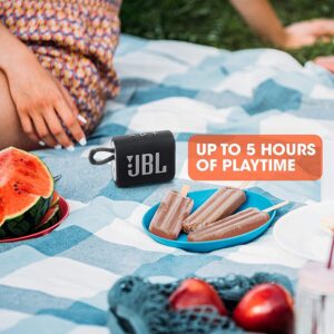 JBL Go 3 Portable Waterproof Wireless IP67 Dustproof Outdoor Bluetooth Speaker (Blue)