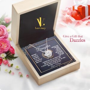 To My Daughter Necklace From Mom With Heartfelt Message & Elegant Box, Mother Daughter Necklace, Mother To Daughter Gifts From Mom, Birthday Gifts For Daughters Adult, Daughter Jewelry From Mom